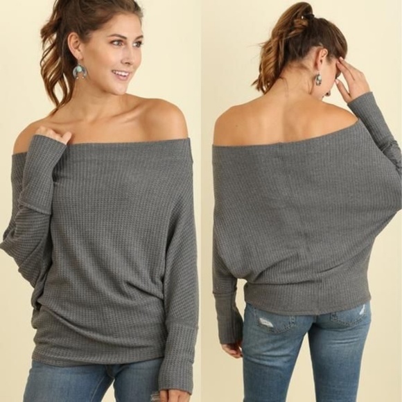 off shoulder batwing top